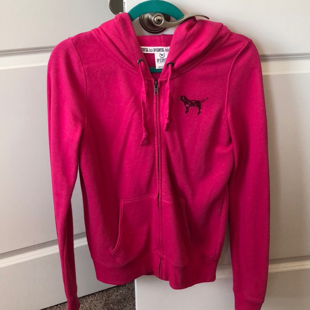 VS Pink BLING Zip Up Hoodie